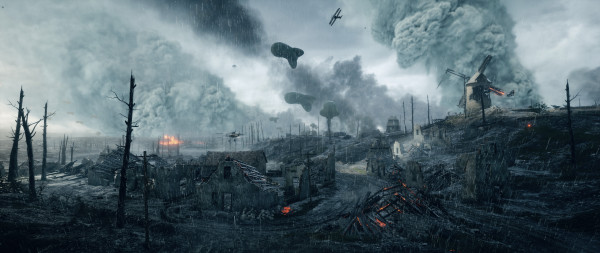 Battlefield-1-zerstörte Landschaft